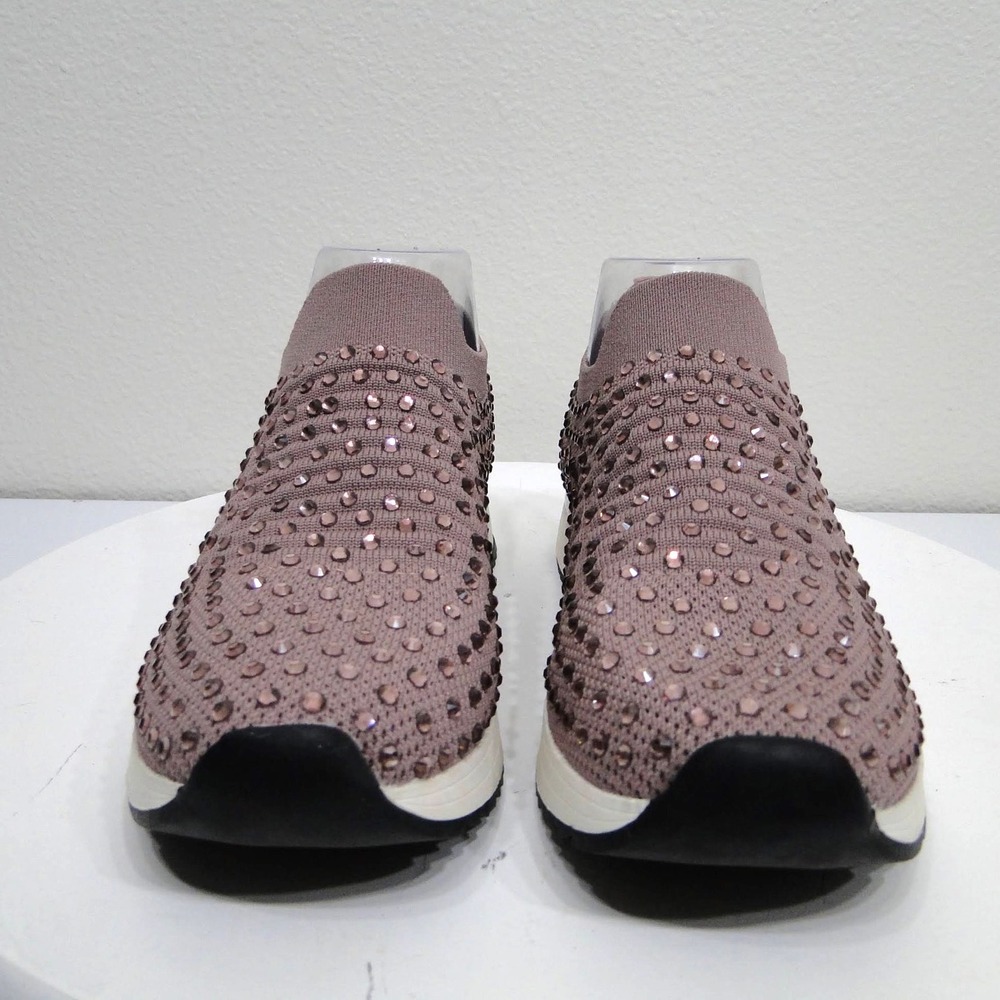 Kenneth Cole Reaction Cameron Jewel Jogger Mauve Rhinestone Slip On Sneakers 7.5 - Picture 10 of 14